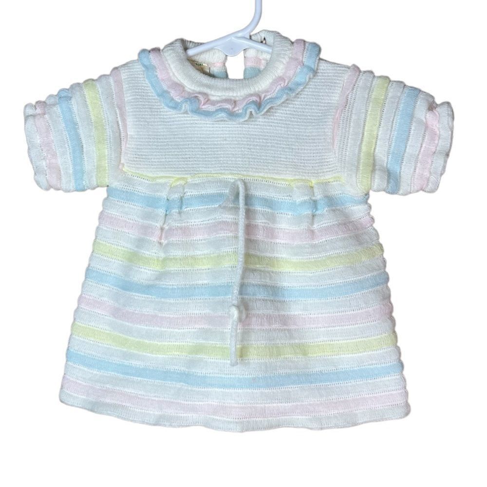 Vintage Soft Spun baby girl knit dress‎